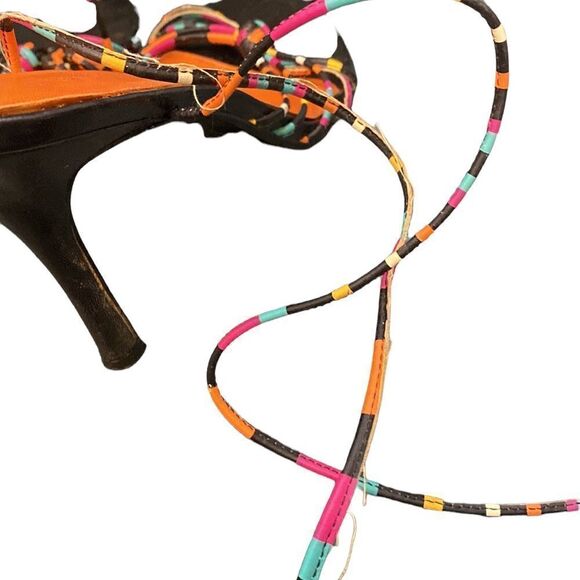 Colin Stuart lace up color block healed sandal Size 9 - Picture 3 of 4